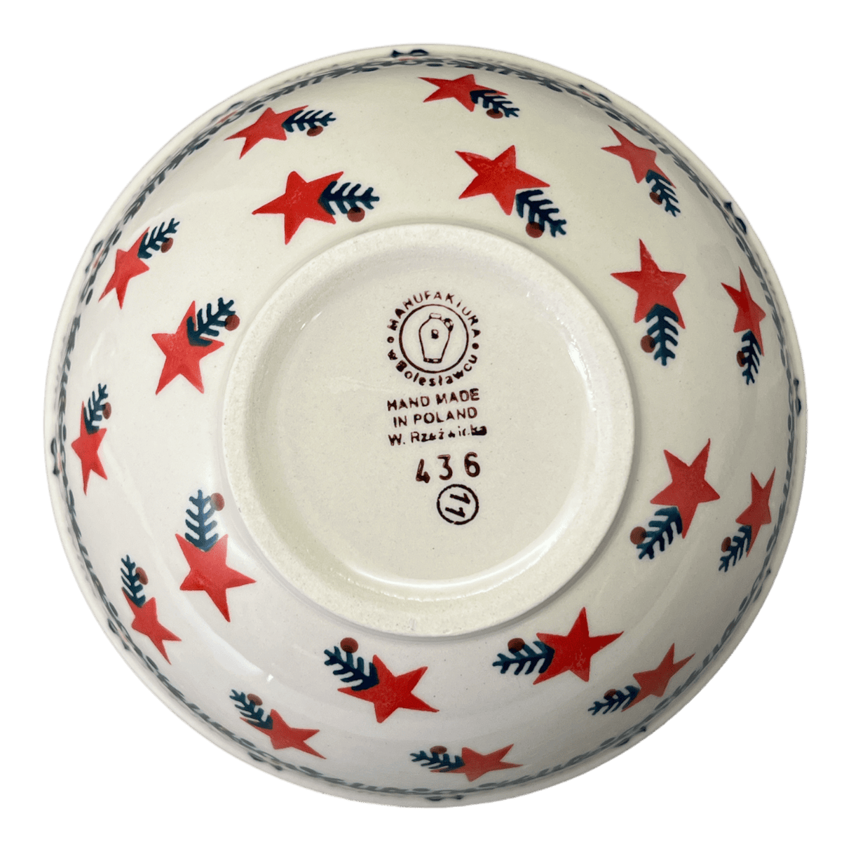 Bowl, Round, 6.75" in "Evergreen Stars" by Manufaktura | M090T-PZGG