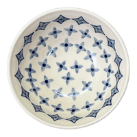 A picture of a Polish Pottery 6.75" Bowl (Field of Diamonds) | M090T-ZP04 as shown at PolishPotteryOutlet.com/products/6-75-bowl-field-of-diamonds-m090t-zp04