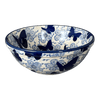 Polish Pottery 6.75" Bowl (Blue Butterfly) | M090U-AS58 at PolishPotteryOutlet.com
