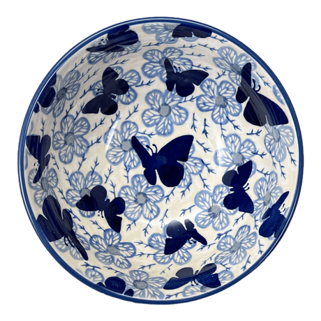 Bowl, Round, 6.75" in "Blue Butterfly" by Manufaktura | M090U-AS58