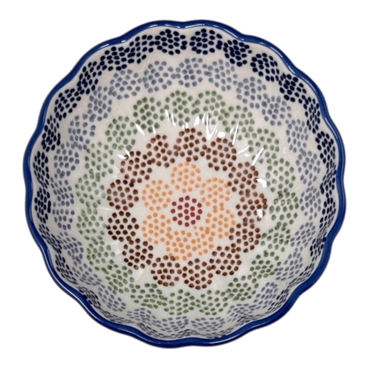 Bowl, Round, Blossom, 4.75" in "Speckled Rainbow" by Manufaktura | M094M-AS37