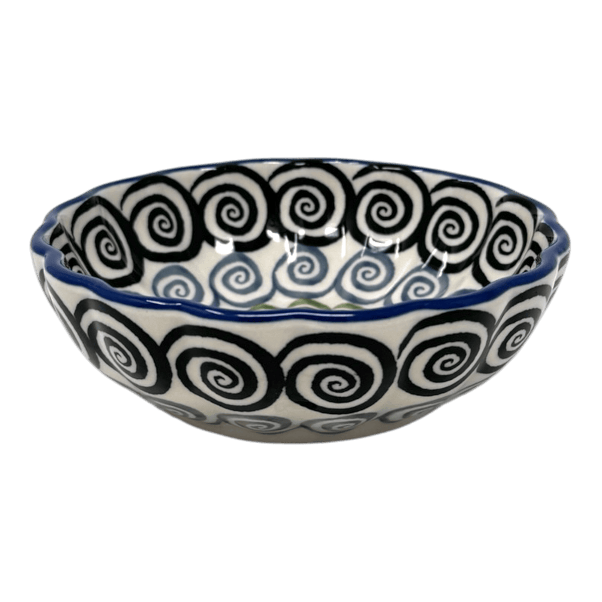 Bowl, Round, Blossom, 4.75" in "Hypnotic Whirlpool" by Manufaktura | M094M-CGZC