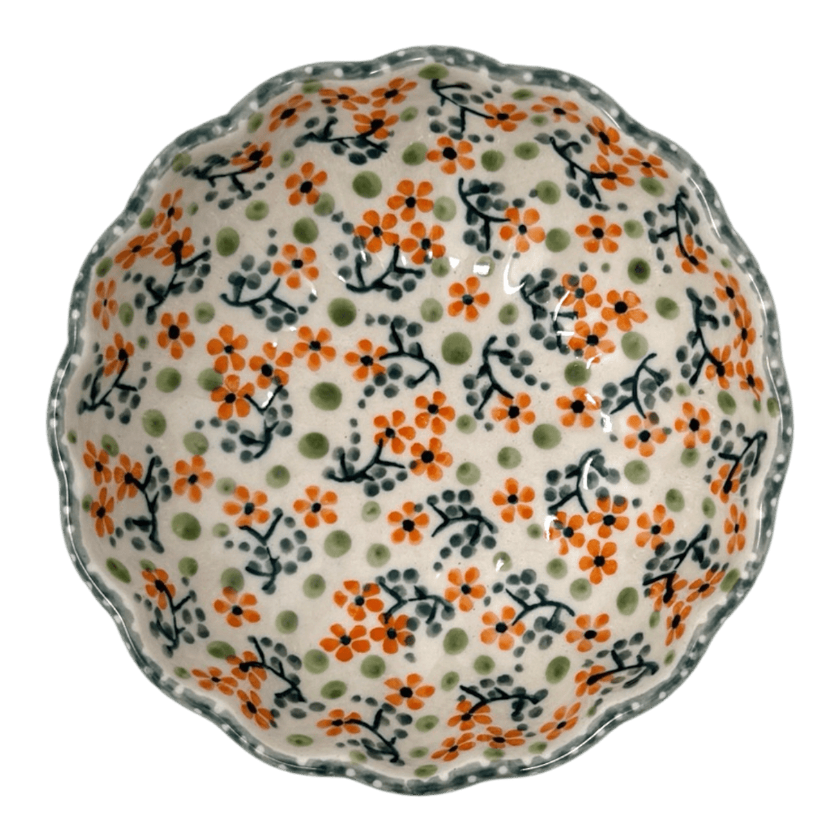 Bowl, Round, Blossom, 4.75" in "Peach Blossoms" by Manufaktura | M094S-AS46