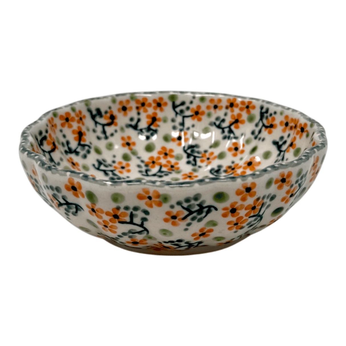 Bowl, Round, Blossom, 4.75" in "Peach Blossoms" by Manufaktura | M094S-AS46