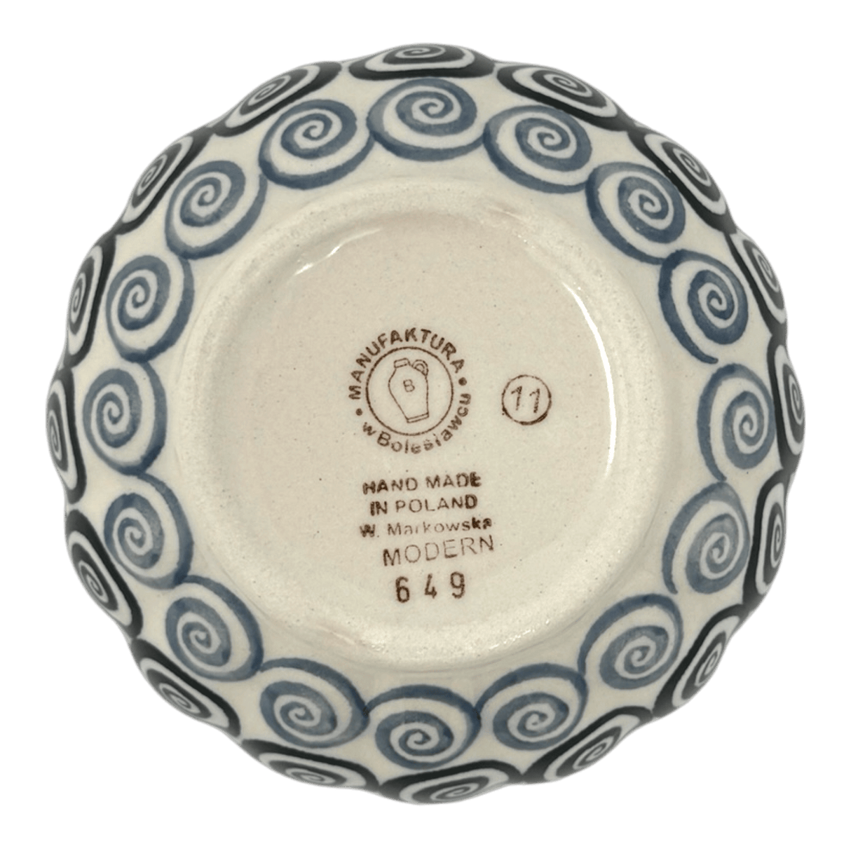 Bowl, Round, Blossom, 4.75" in "Hypnotic Whirlpool" by Manufaktura | M094M-CGZC