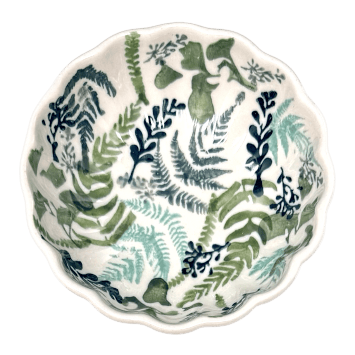 Bowl, Round, Blossom, 4.75" in "Scattered Ferns" by Manufaktura | M094S-GZ39