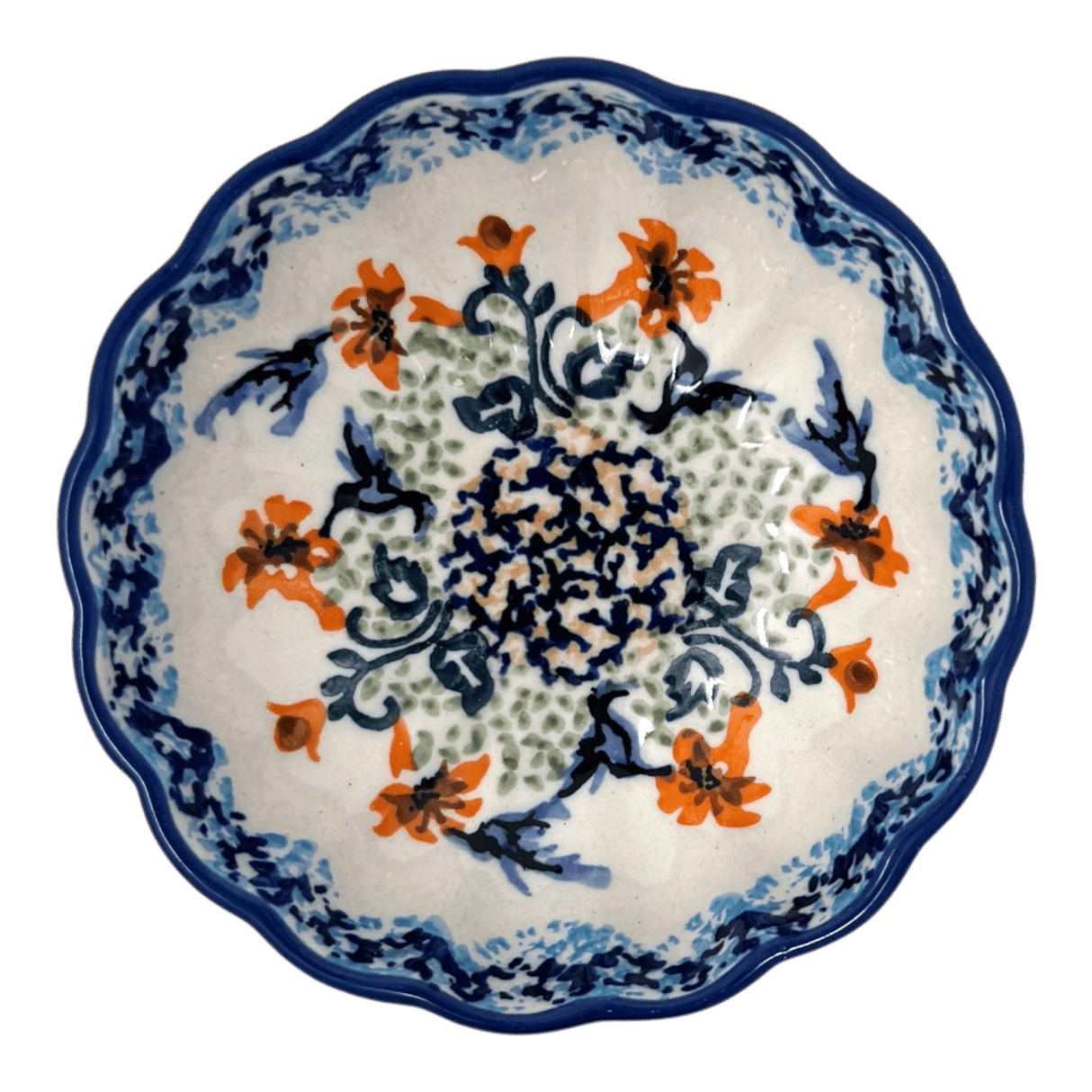 Bowl, Round, Blossom, 4.75" in "Hummingbird Harvest" by Manufaktura | M094S-JZ35