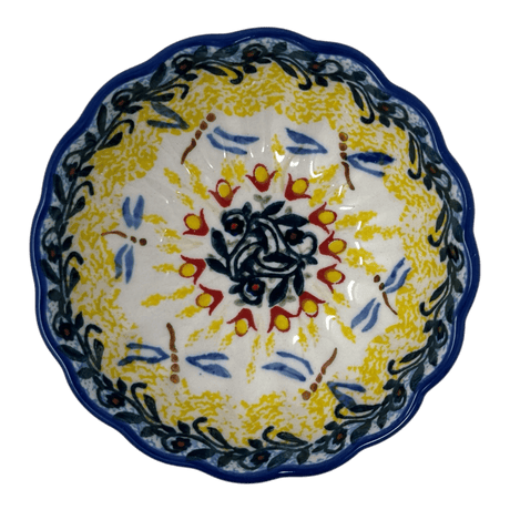 Bowl, Round, Blossom, 4.75" in "Dragonfly Delight" by Manufaktura | M094S-JZ36