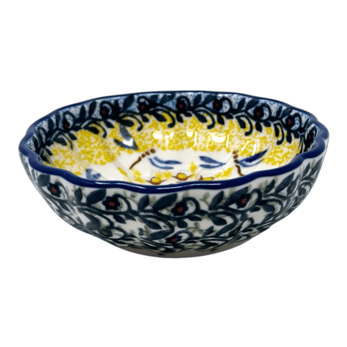 Bowl, Round, Blossom, 4.75" in "Dragonfly Delight" by Manufaktura | M094S-JZ36