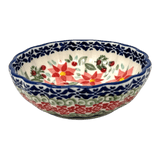 Bowl, Round, Blossom, 4.75" in "Pink Poinsettia" by Manufaktura | M094S-PS14