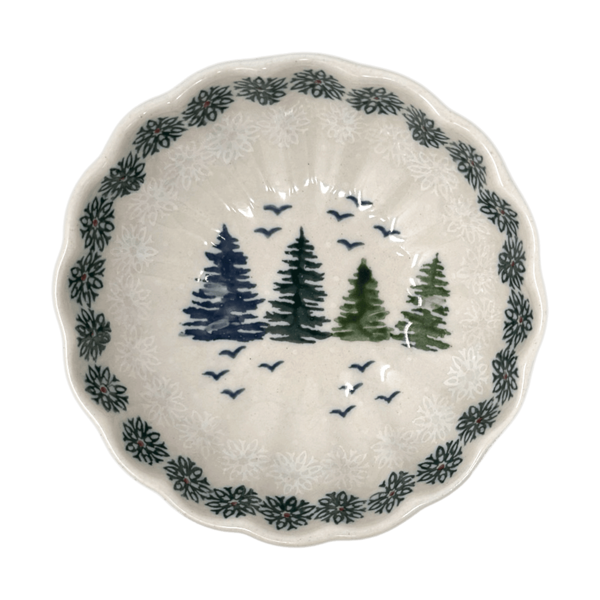 Bowl, Round, Blossom, 4.75" in "Pine Forest" by Manufaktura | M094S-PS29