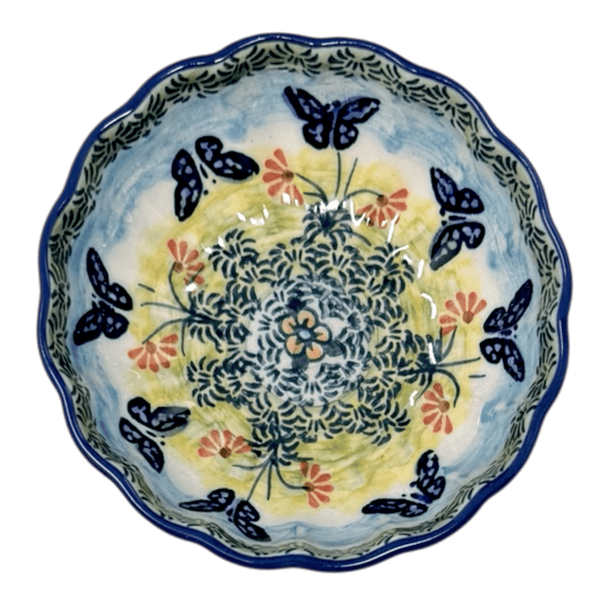 Bowl, Round, Blossom, 4.75" in "Butterfly Bliss" by Manufaktura | M094S-WK73