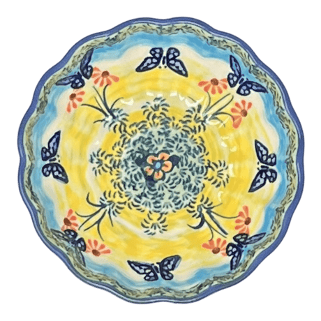 Bowl, Round, Blossom, 4.75" in "Butterflies in Flight" by Manufaktura | M094S-WKM