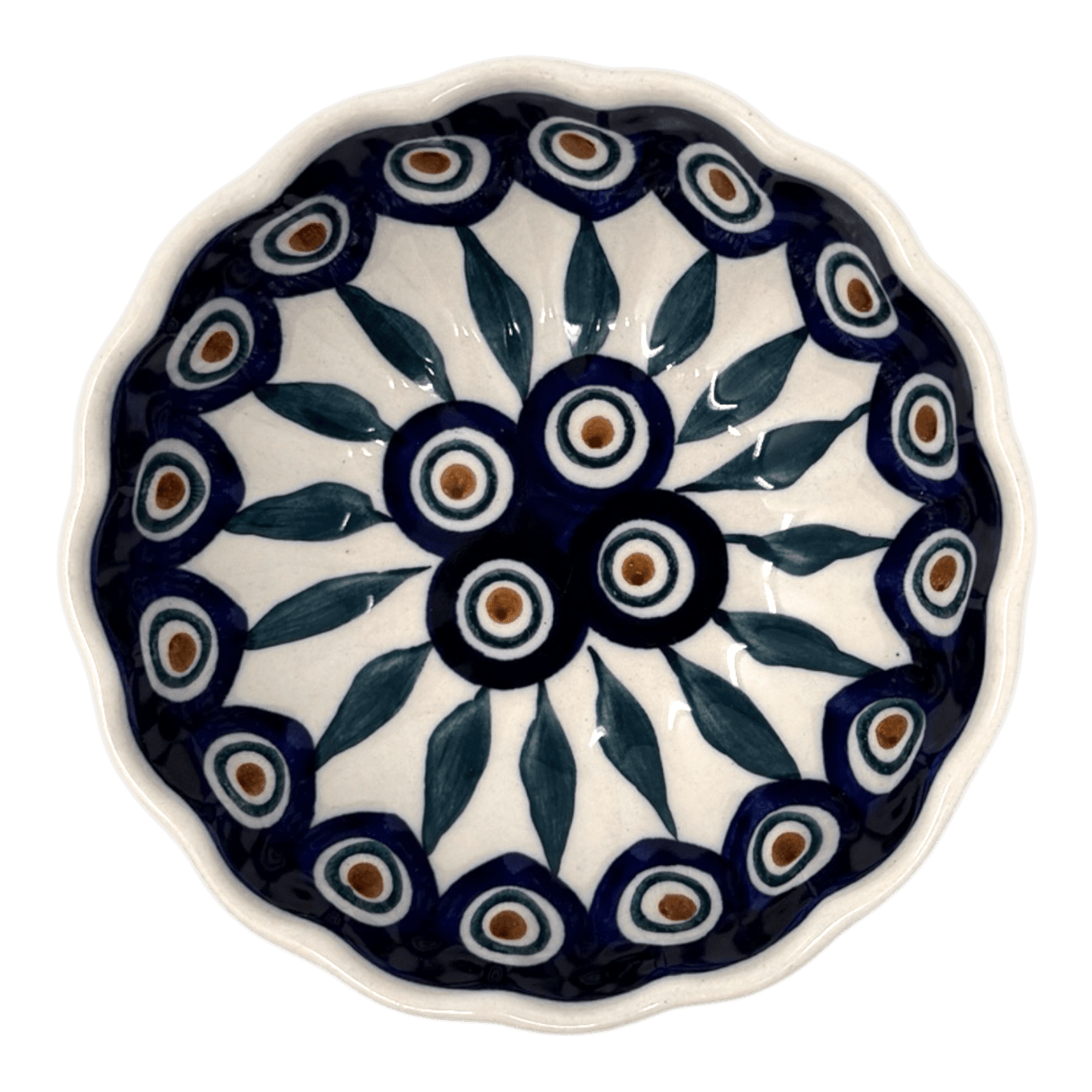 Bowl, Round, Blossom, 4.75" in "Peacock" by Manufaktura | M094T-54