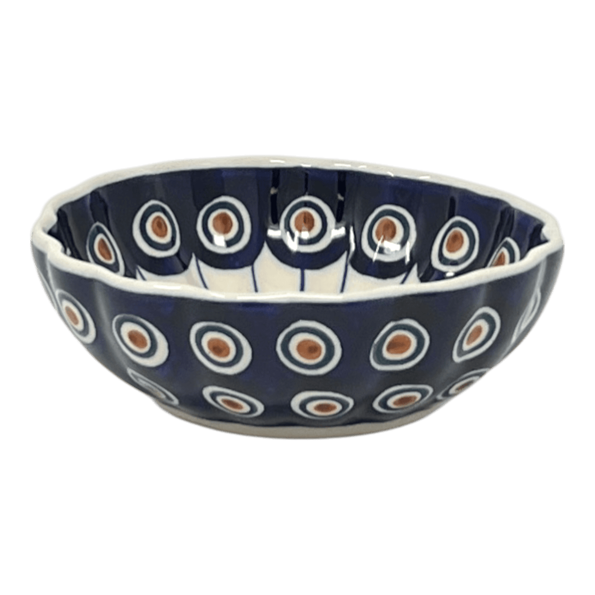 Bowl, Round, Blossom, 4.75" in "Peacock in Line" by Manufaktura | M094T-54A