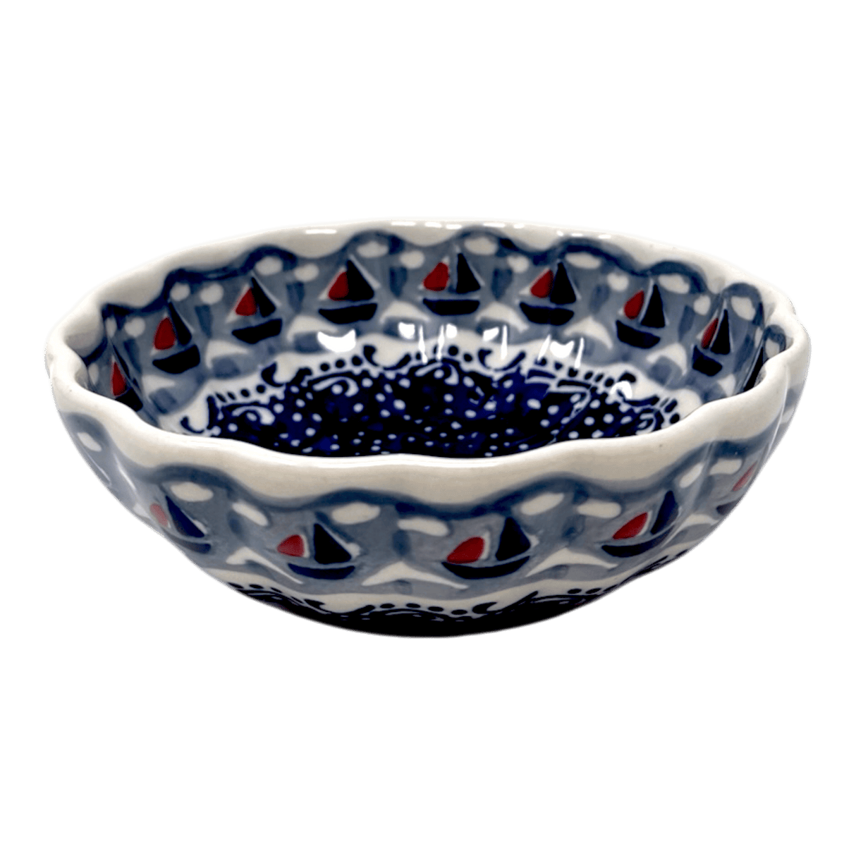 Bowl, Round, Blossom, 4.75" in "Smooth Sailing" by Manufaktura | M094T-DPMA