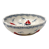 Bowl, Round, Blossom, 4.75" in "Smooth Seas" by Manufaktura | M094T-DPML