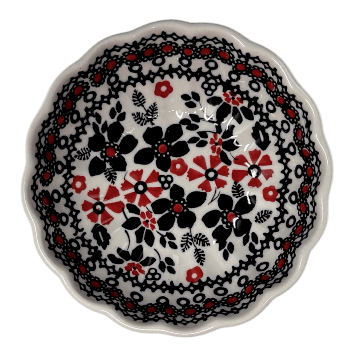 Bowl, Round, Blossom, 4.75" in "Scarlet Garden" by Manufaktura | M094T-KK01