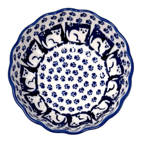 Bowl, Round, Blossom, 4.75" in "Kitty Cat Path" by Manufaktura | M094T-KOT6