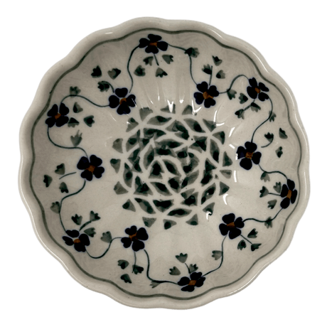 Bowl, Round, Blossom, 4.75" in "Woven Pansies" by Manufaktura | M094T-RV