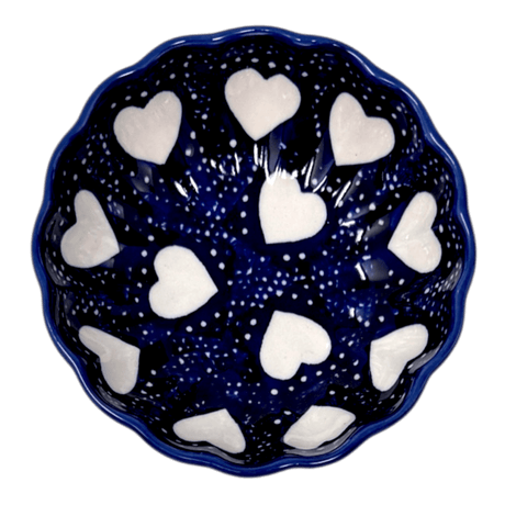 Bowl, Round, Blossom, 4.75" in "Sea of Hearts" by Manufaktura | M094T-SEA