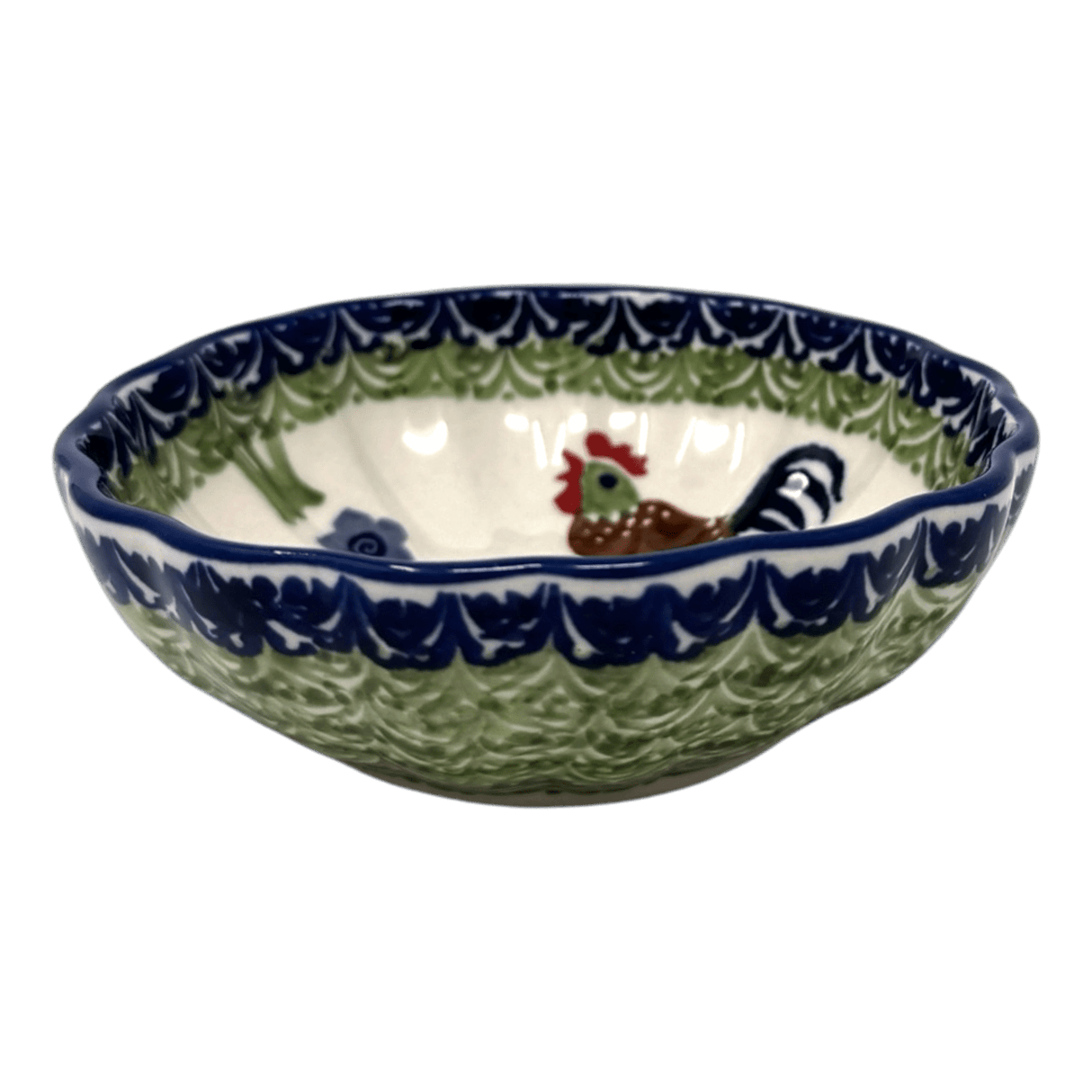 Bowl, Round, Blossom, 4.75" in "Chicken Dance" by Manufaktura | M094U-P320