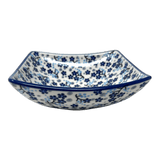 Bowl, Square, Nut, Small, 5.25" in "Scattered Blues" by Manufaktura | M105S-AS45