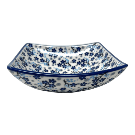 Bowl, Square, Nut, Small, 5.25" in "Scattered Blues" by Manufaktura | M105S-AS45