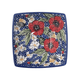 Bowl, Square, Nut, Small, 5.25" in "Poppies & Posies" by Manufaktura | M105S-IM02