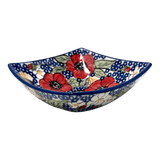Bowl, Square, Nut, Small, 5.25" in "Poppies & Posies" by Manufaktura | M105S-IM02