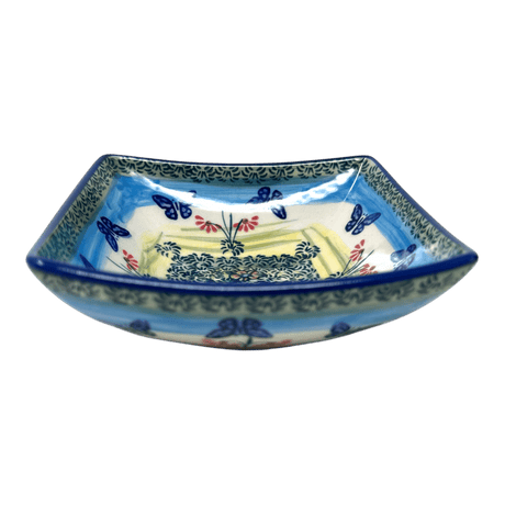 Bowl, Square, Nut, Small, 5.25" in "Butterflies in Flight" by Manufaktura | M105S-WKM