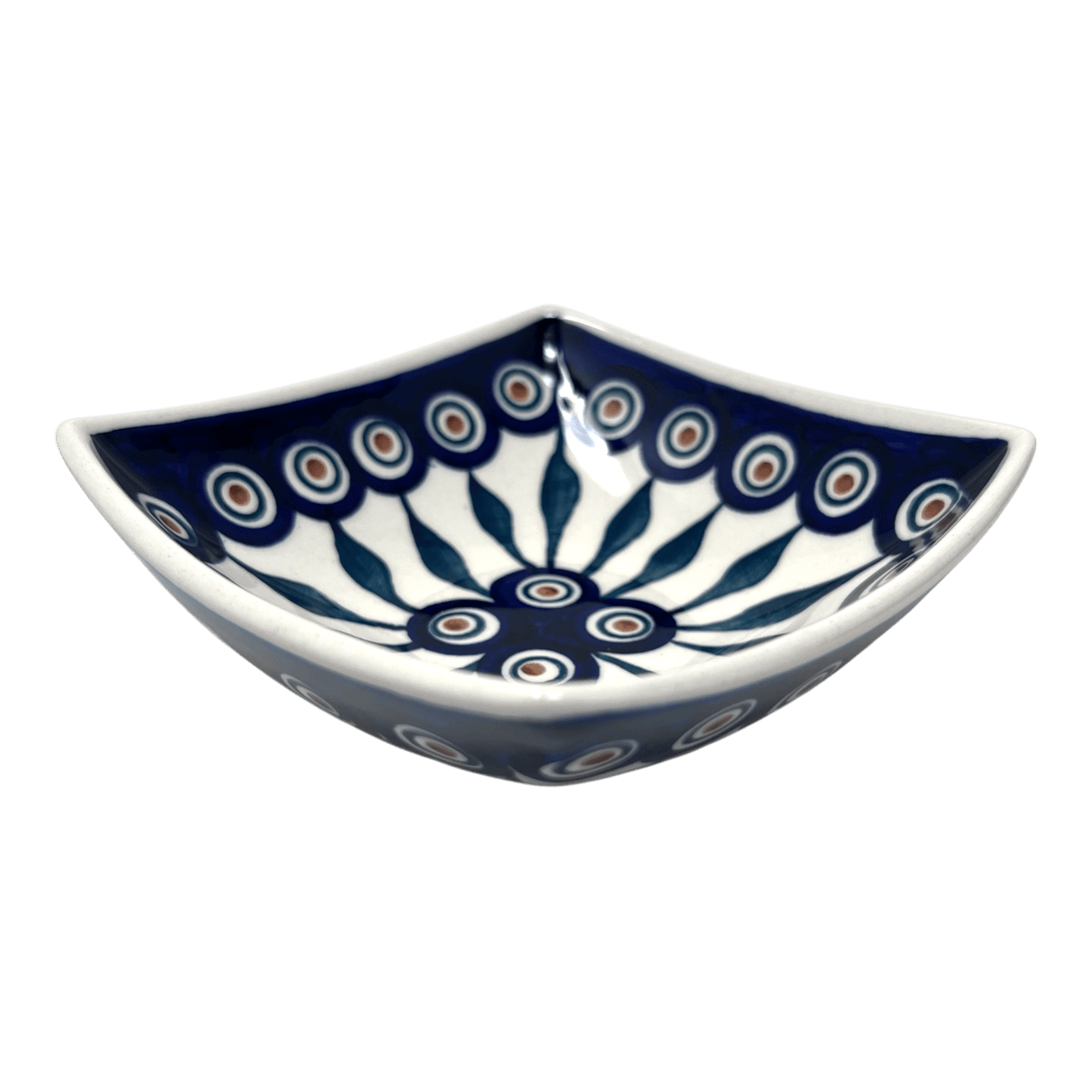 Bowl, Square, Nut, Small, 5.25" in "Peacock" by Manufaktura | M105T-54