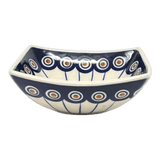 Bowl, Square, Nut, Small, 5.25" in "Peacock in Line" by Manufaktura | M105T-54A