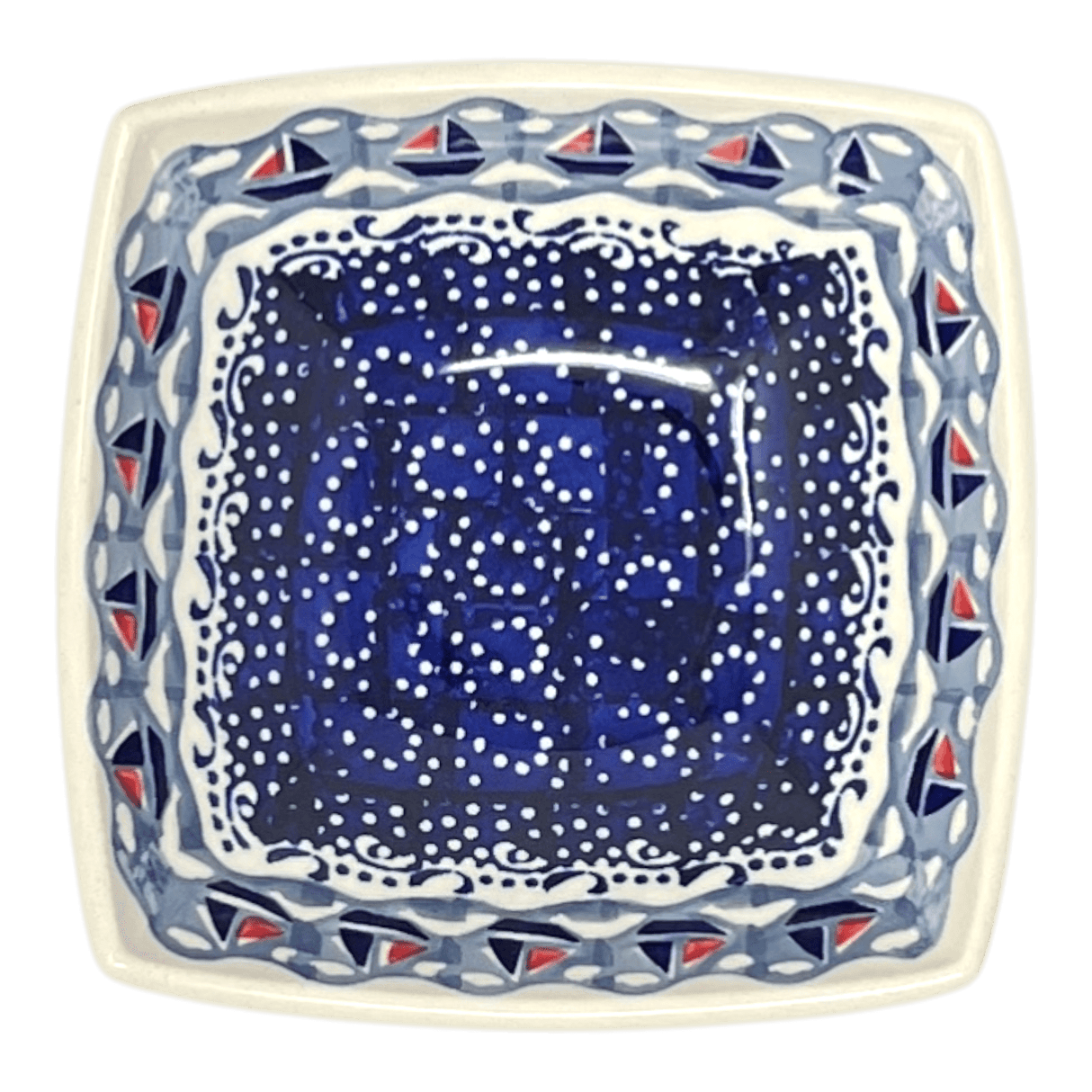 Bowl, Square, Nut, Small, 5.25" in "Smooth Sailing" by Manufaktura | M105T-DPMA