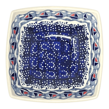 Bowl, Square, Nut, Small, 5.25" in "Smooth Sailing" by Manufaktura | M105T-DPMA
