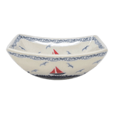 Bowl, Square, Nut, Small, 5.25" in "Smooth Seas" by Manufaktura | M105T-DPML