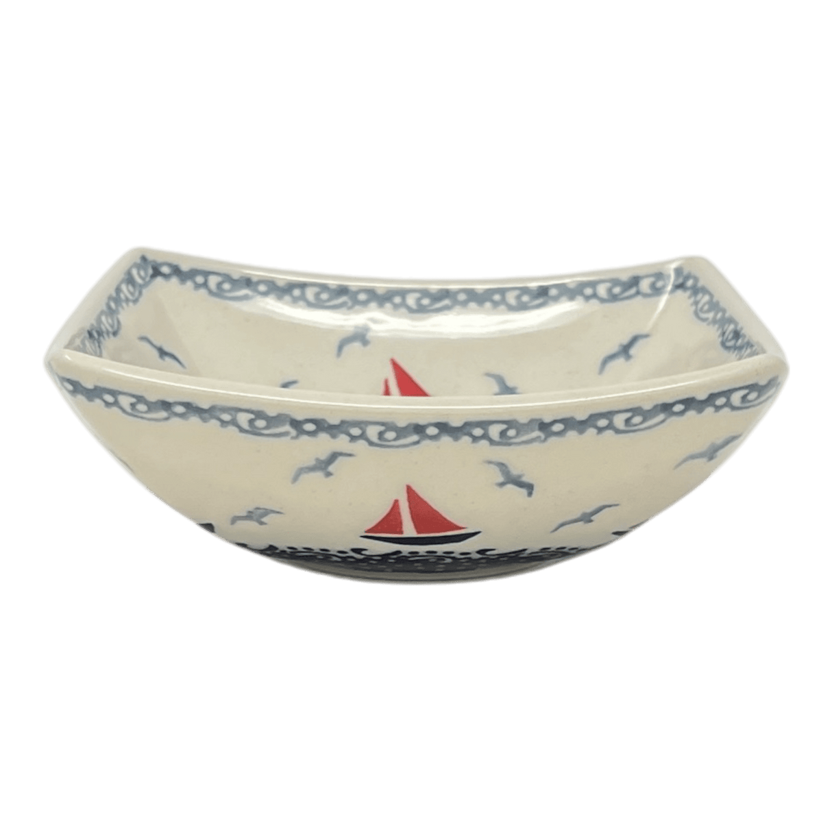 Bowl, Square, Nut, Small, 5.25" in "Smooth Seas" by Manufaktura | M105T-DPML