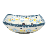 Bowl, Square, Nut, Small, 5.25" in "Lady Bugs" by Manufaktura | M105T-IF45