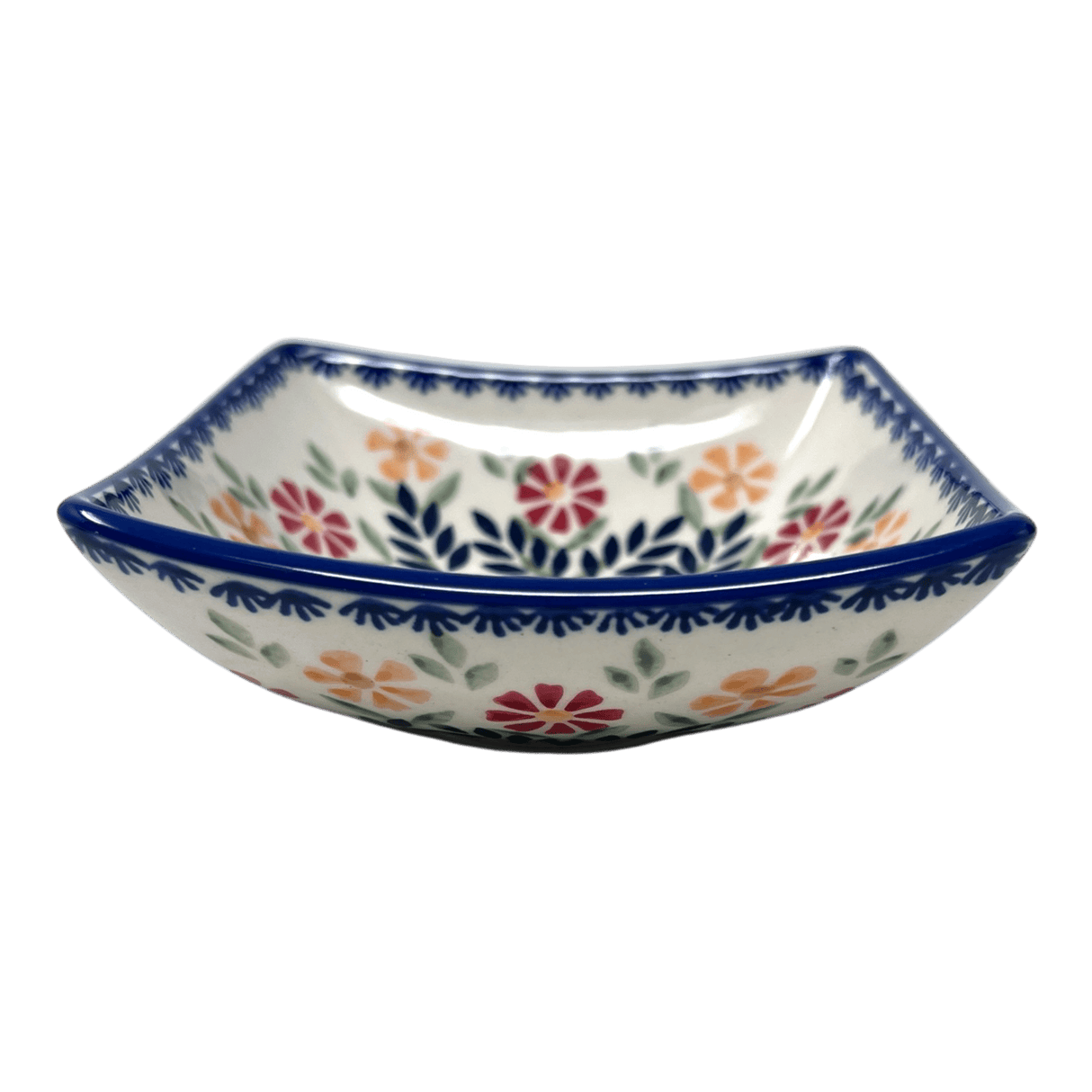 Bowl, Square, Nut, Small, 5.25" in "Flower Power" by Manufaktura | M105T-JS14