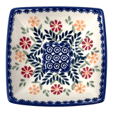 Bowl, Square, Nut, Small, 5.25" in "Flower Power" by Manufaktura | M105T-JS14
