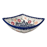 Bowl, Square, Nut, Small, 5.25" in "Flower Power" by Manufaktura | M105T-JS14