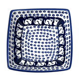 Bowl, Square, Nut, Small, 5.25" in "Kitty Cat Path" by Manufaktura | M105T-KOT6