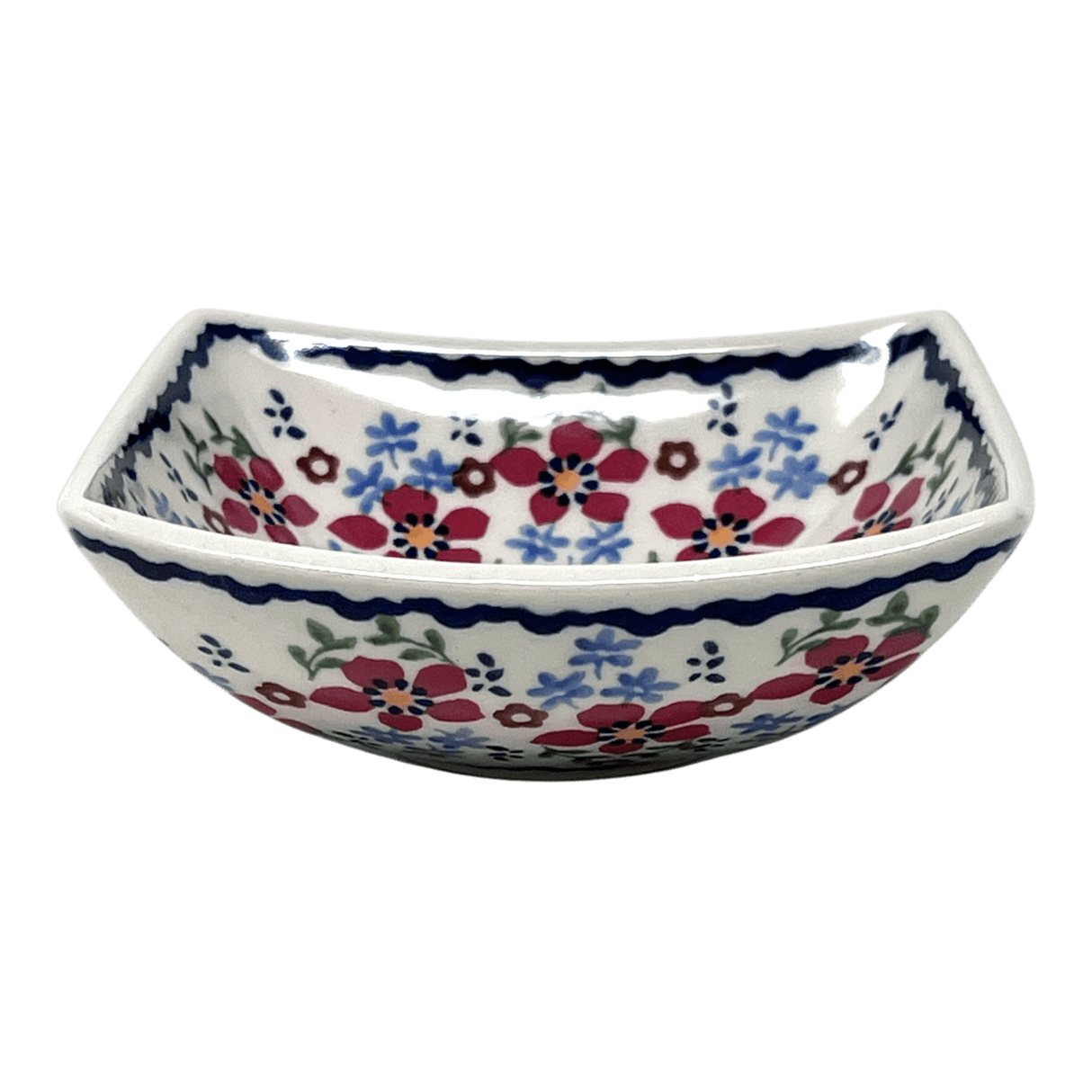 Bowl, Square, Nut, Small, 5.25" in "Summer Bouquet" by Manufaktura | M105T-MM01