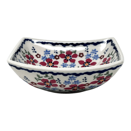 Bowl, Square, Nut, Small, 5.25" in "Summer Bouquet" by Manufaktura | M105T-MM01