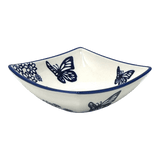 Bowl, Square, Nut, Small, 5.25" in "Butterfly Garden" by Manufaktura | M105T-MOT1