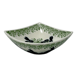Bowl, Square, Nut, Small, 5.25" in "Bunny Love" by Manufaktura | M105T-P324