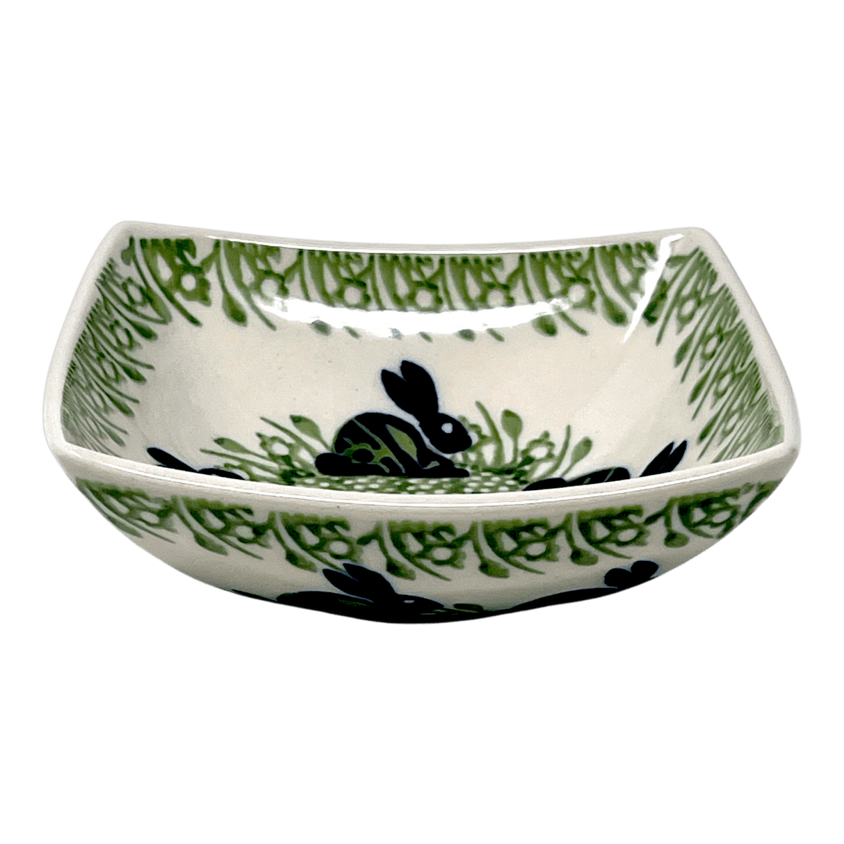 Bowl, Square, Nut, Small, 5.25" in "Bunny Love" by Manufaktura | M105T-P324