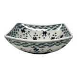 Bowl, Square, Nut, Small, 5.25" in "Woven Pansies" by Manufaktura | M105T-RV