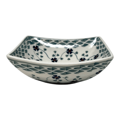 Bowl, Square, Nut, Small, 5.25" in "Woven Pansies" by Manufaktura | M105T-RV