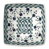 Bowl, Square, Nut, Small, 5.25" in "Woven Pansies" by Manufaktura | M105T-RV